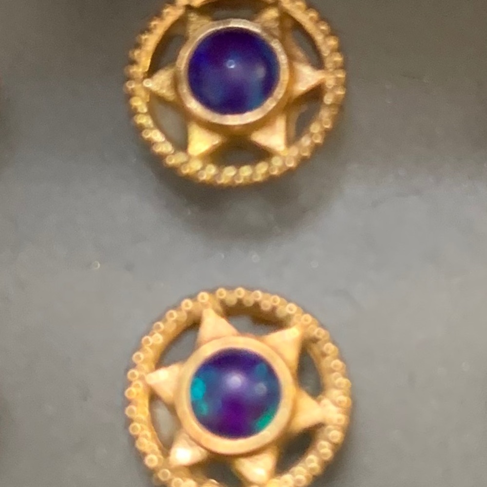 Anatometal rg purple opal ends